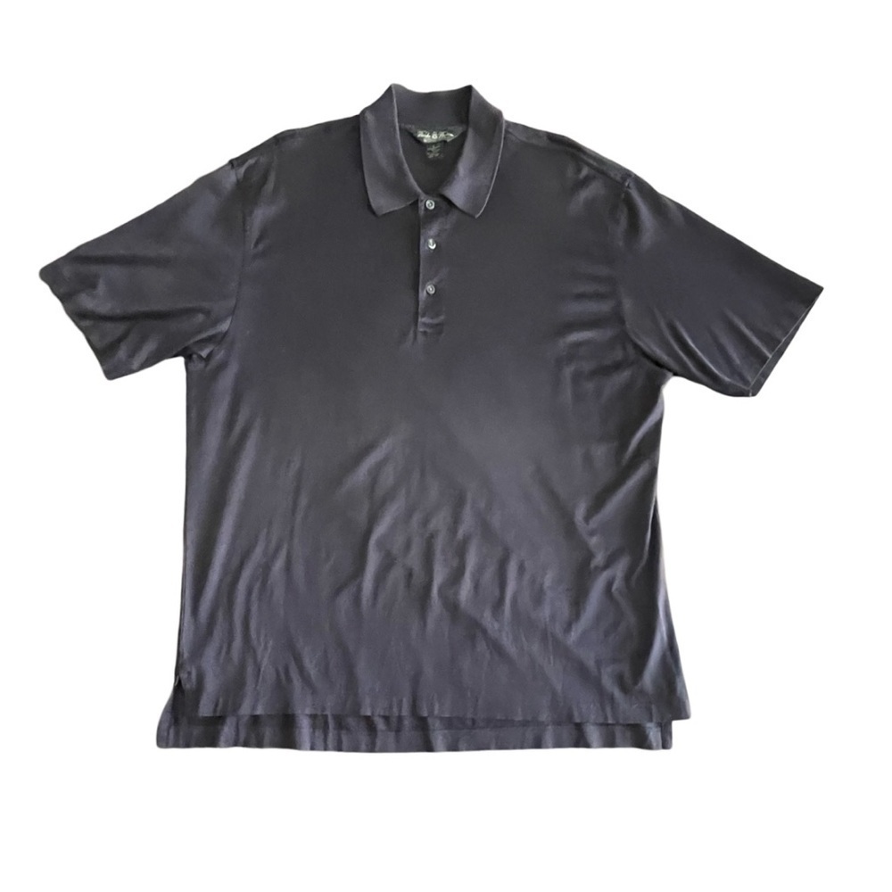 Brooks Brothers Polo Shirt Mens Large Country Club Performance Knit Blue Casual